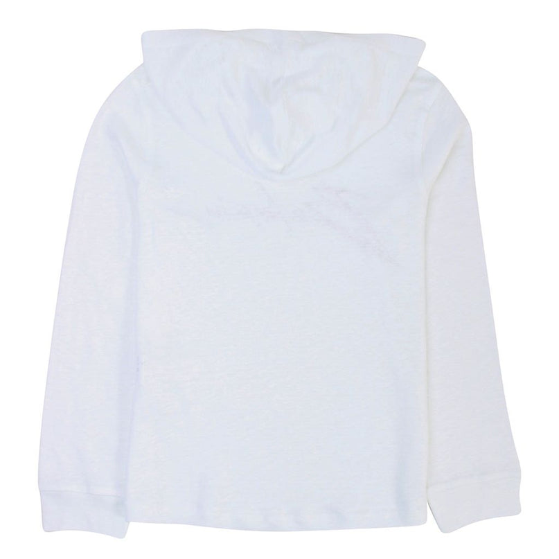 balmain-White & Gold Logo Hoodie-6k8590kx300100