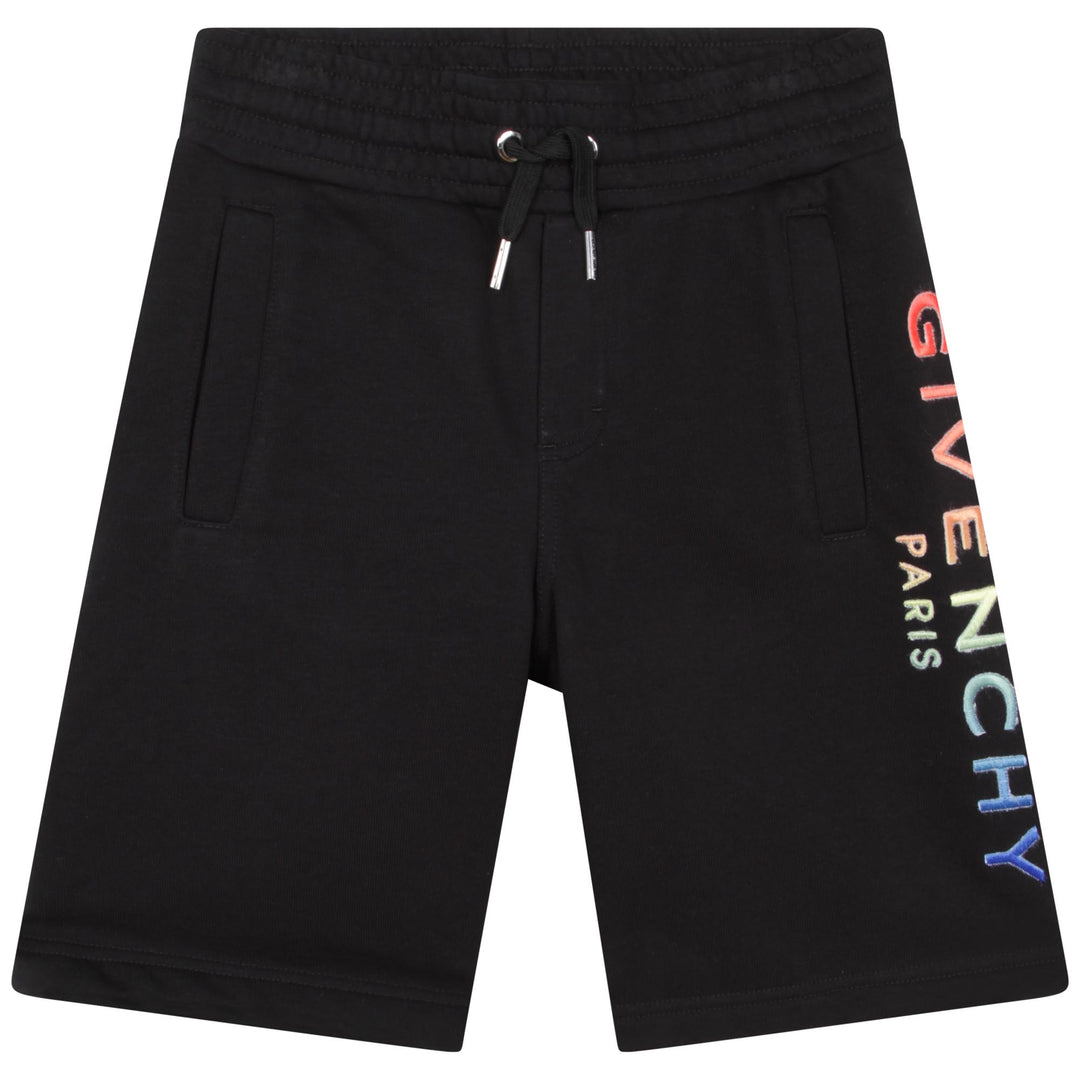 givenchy-h24213-09b-kb-Black Logo Shorts