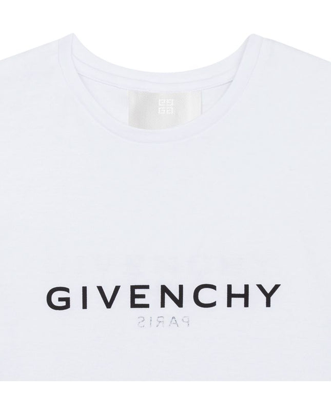 givenchy-h15275-10b-White Logo T-Shirt