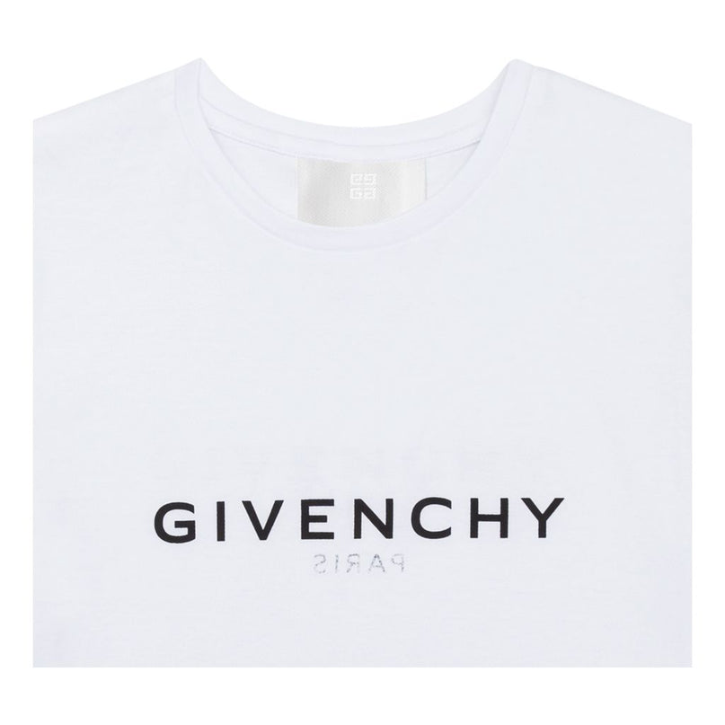 givenchy-h15275-10b-White Logo T-Shirt