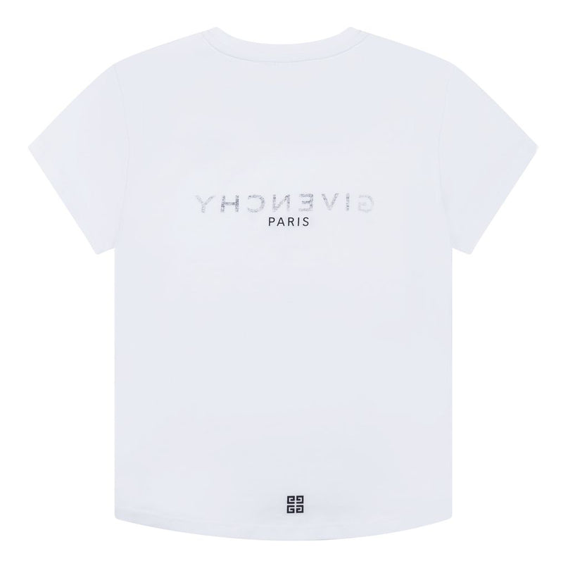 givenchy-h15275-10b-White Logo T-Shirt