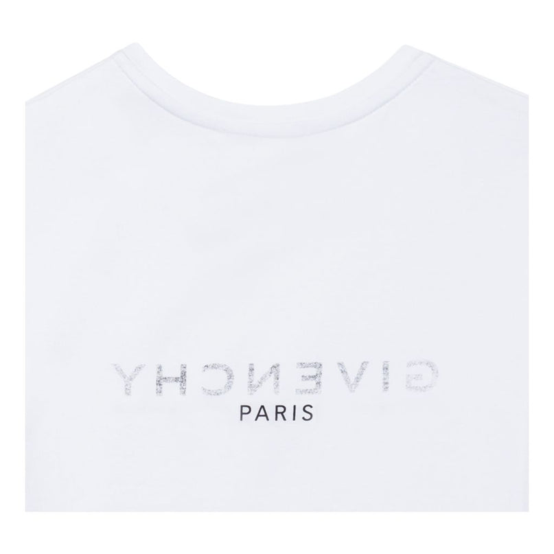 givenchy-h15275-10b-White Logo T-Shirt