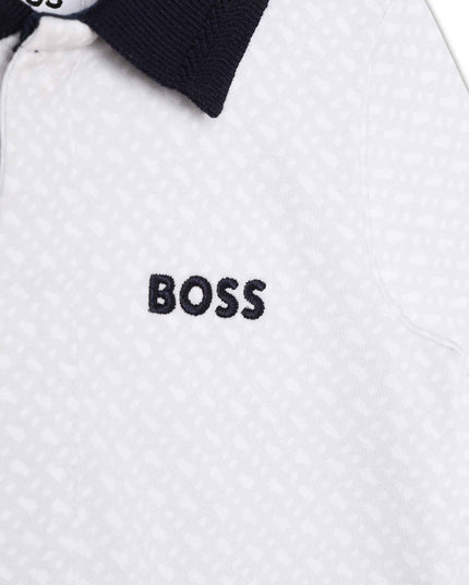 boss-j94356-849-Navy Blue & White Cotton Romper