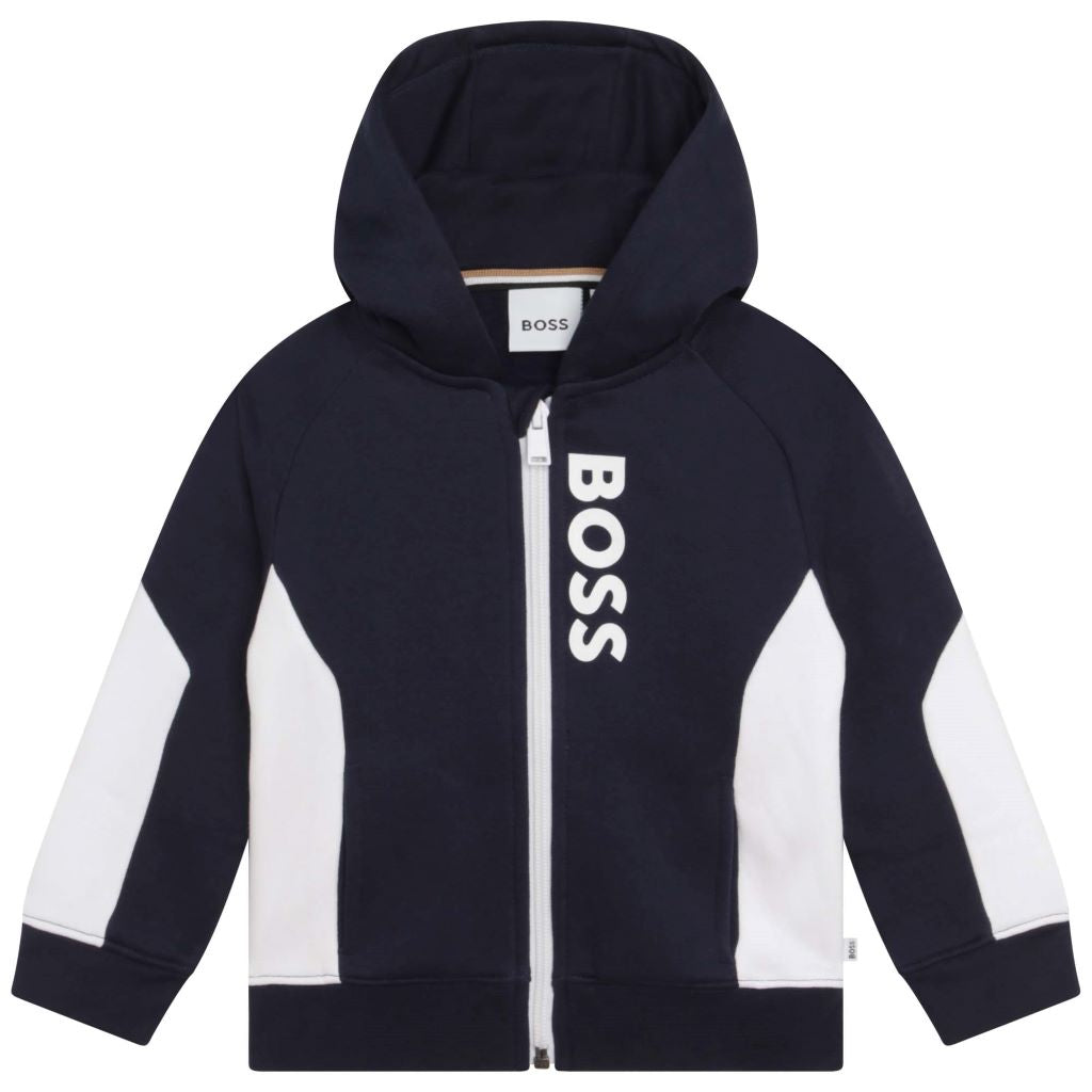 Boss navy hoodie sales