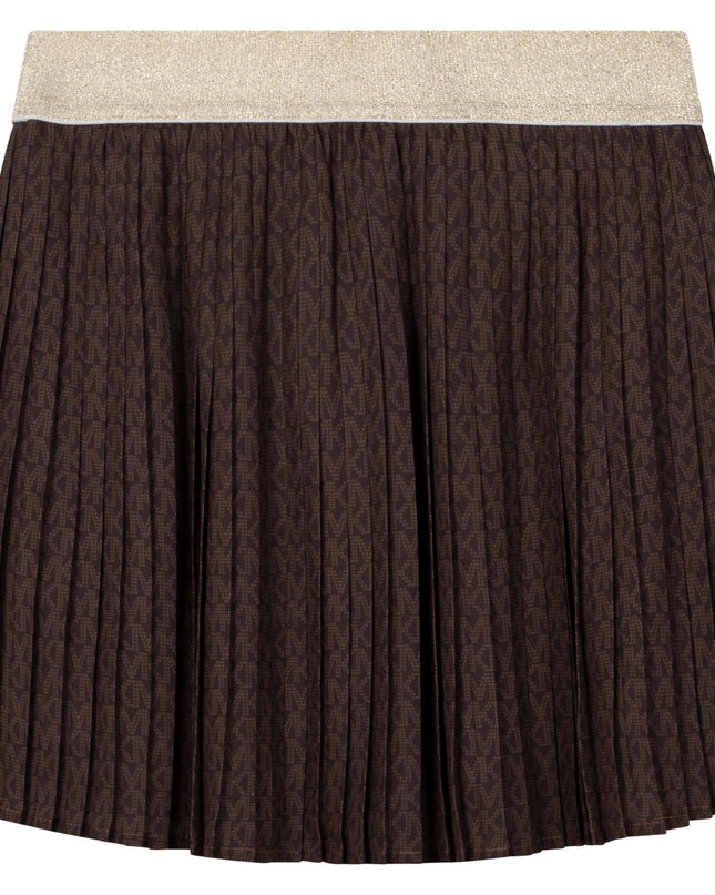 mk-r13111-Brown Pleated Skirt