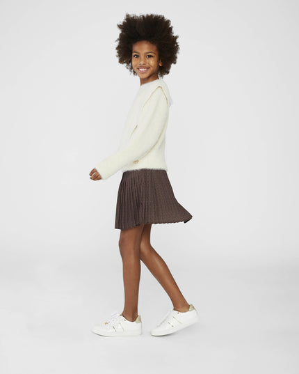 mk-r13111-Brown Pleated Skirt