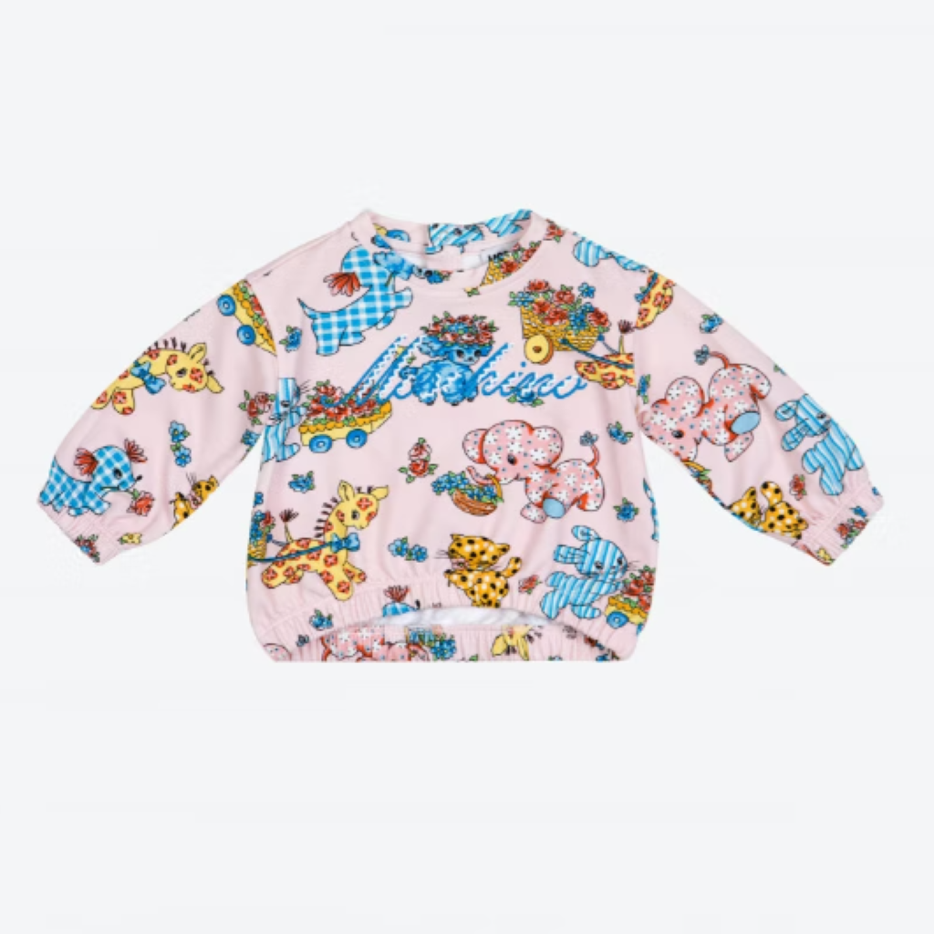 moschino-Pink All Over Print Sweatshirt-mdf03i-ldb99-83262