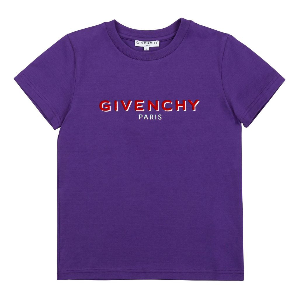 givenchy-Purple Logo T-Shirt-h25281-94g