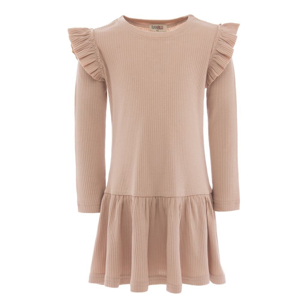 Banblu Modal Ruffle Dress in Blush Pink at Nordstrom, Size 6-9M