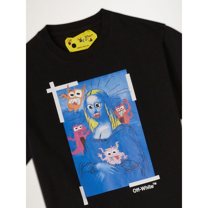 ow-Black Monalisa Print T-Shirt-obaa002c99jer0031045