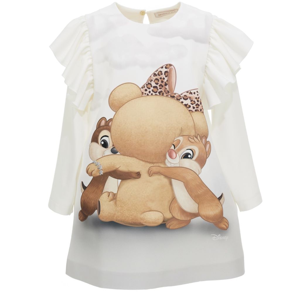 monnalisa-White Chipmunks Hug Dress-110922-0207-0001_kids atelier