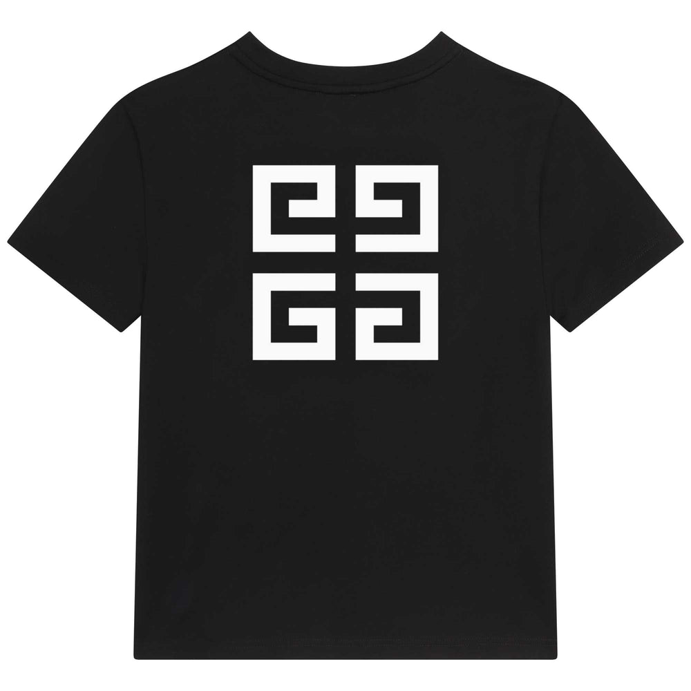 givenchy-h25406-09b-kb-Black Logo T-Shirt
