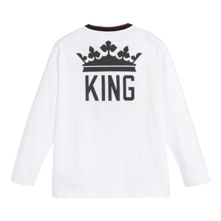 Dolce & Gabbana White King T-shirt-T-Shirt-Dolce & Gabbana-kids atelier