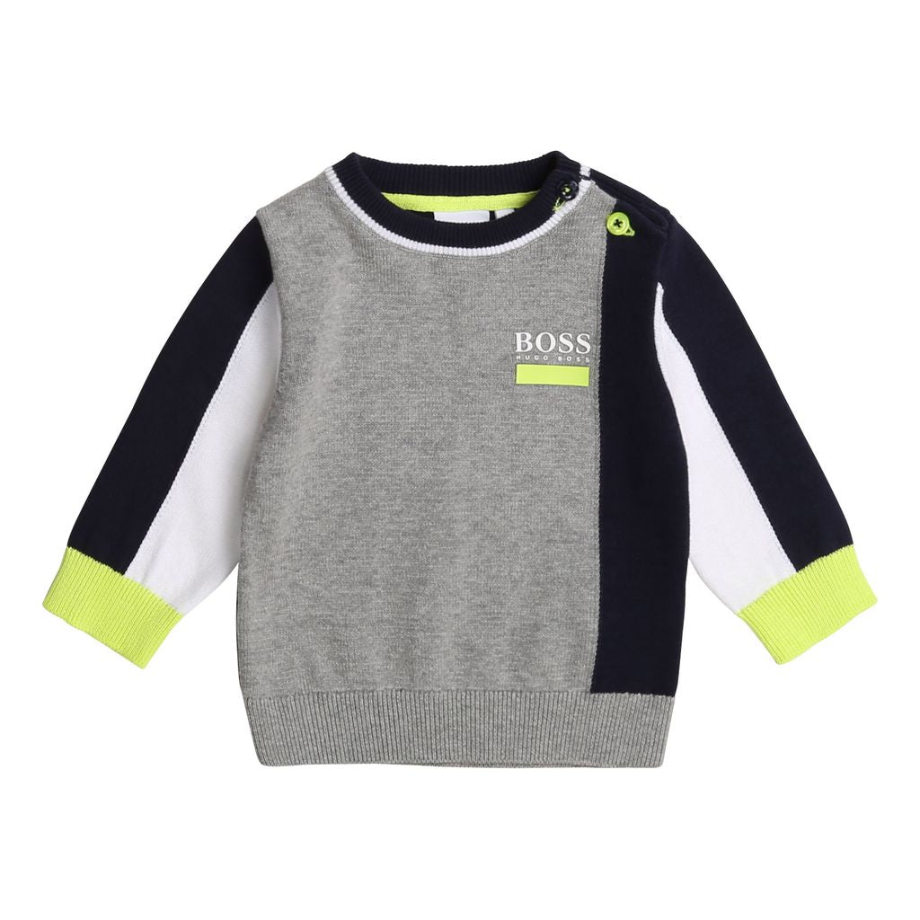 kids-atelier-baby-boys-boss-grey-pullover-with-neon-colorblocking-pullover-j05812-m68-grey-blue-navy