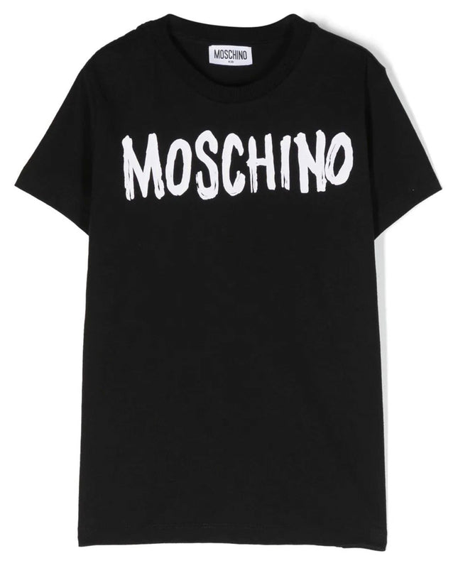 moschino-Black Logo T-Shirt-h7m03l-laa01-60100