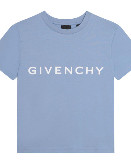 givenchy-h25406-790-kb-Pale Blue Logo T-Shirt