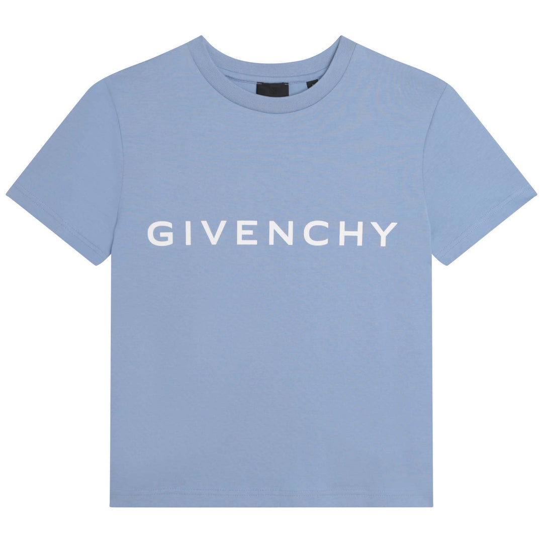 givenchy-h25406-790-kb-Pale Blue Logo T-Shirt