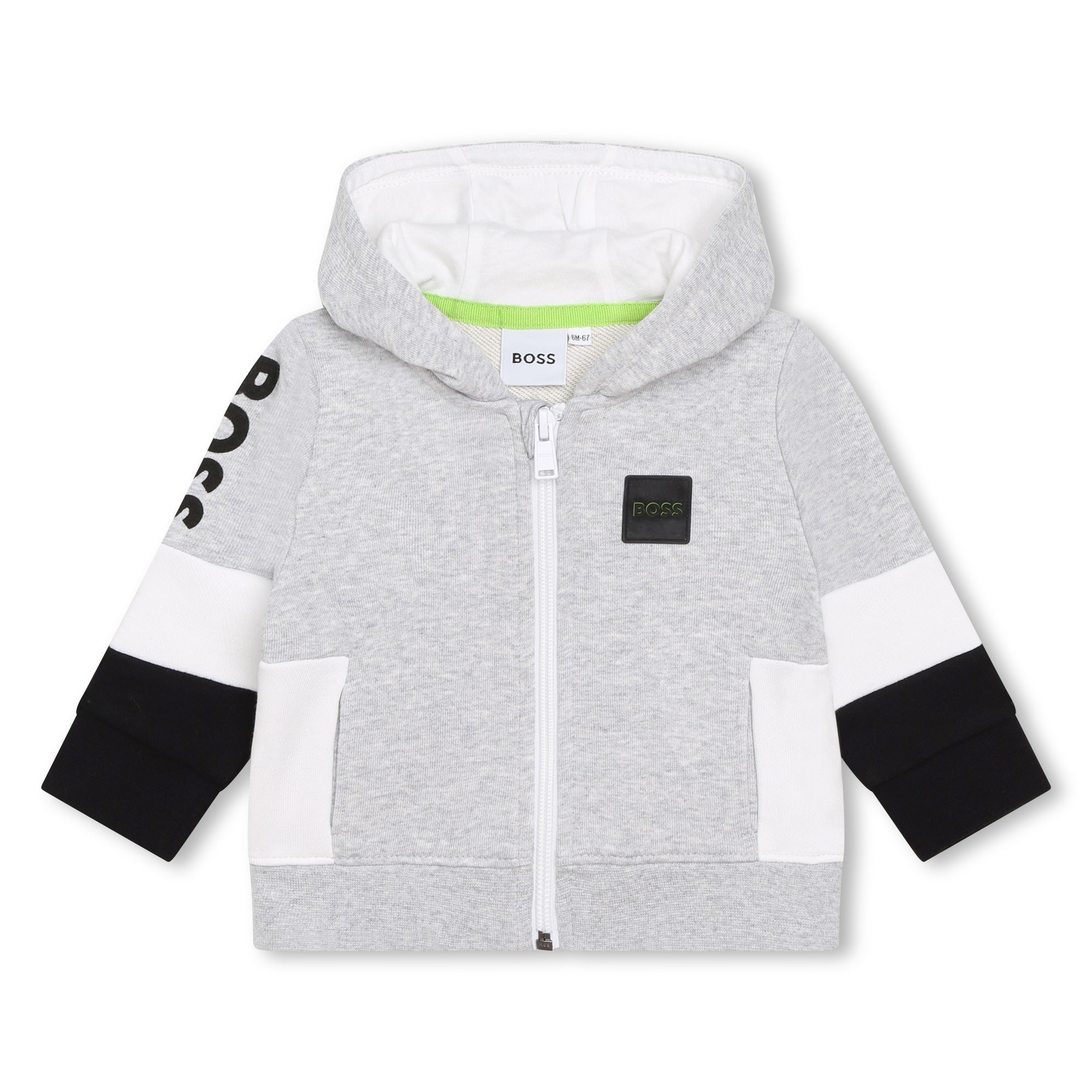 Boss hoodie grey on sale