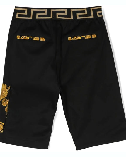 versace-Black Cotton Shorts-1010207-1a07424-2b130