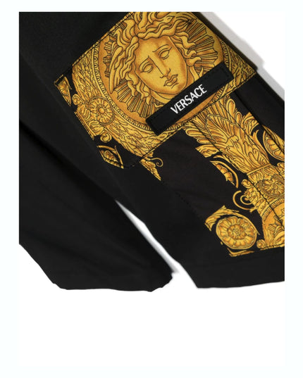 versace-Black Cotton Shorts-1010207-1a07424-2b130