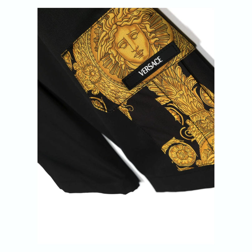 versace-Black Cotton Shorts-1010207-1a07424-2b130