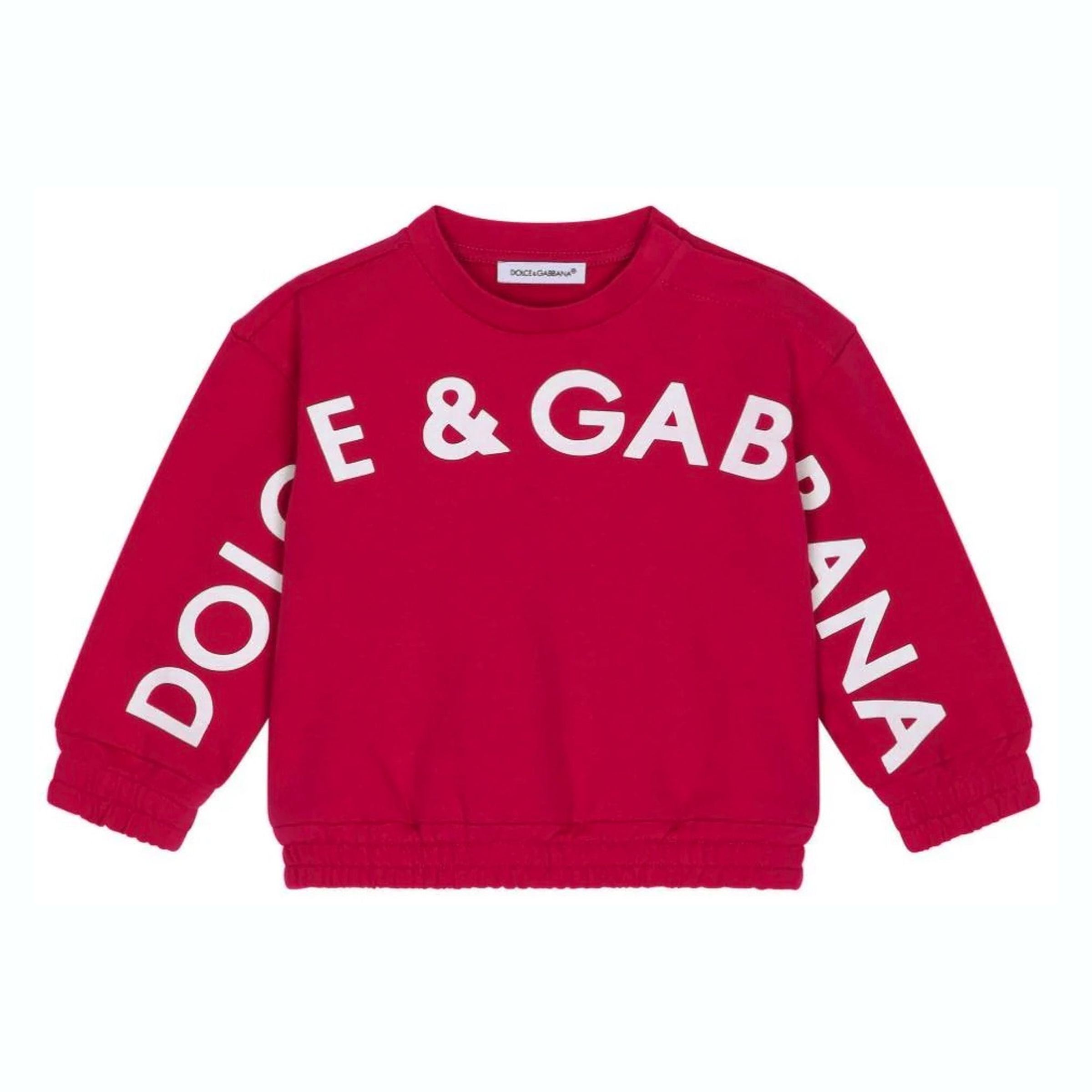 Dolce and store gabbana red sweatshirt