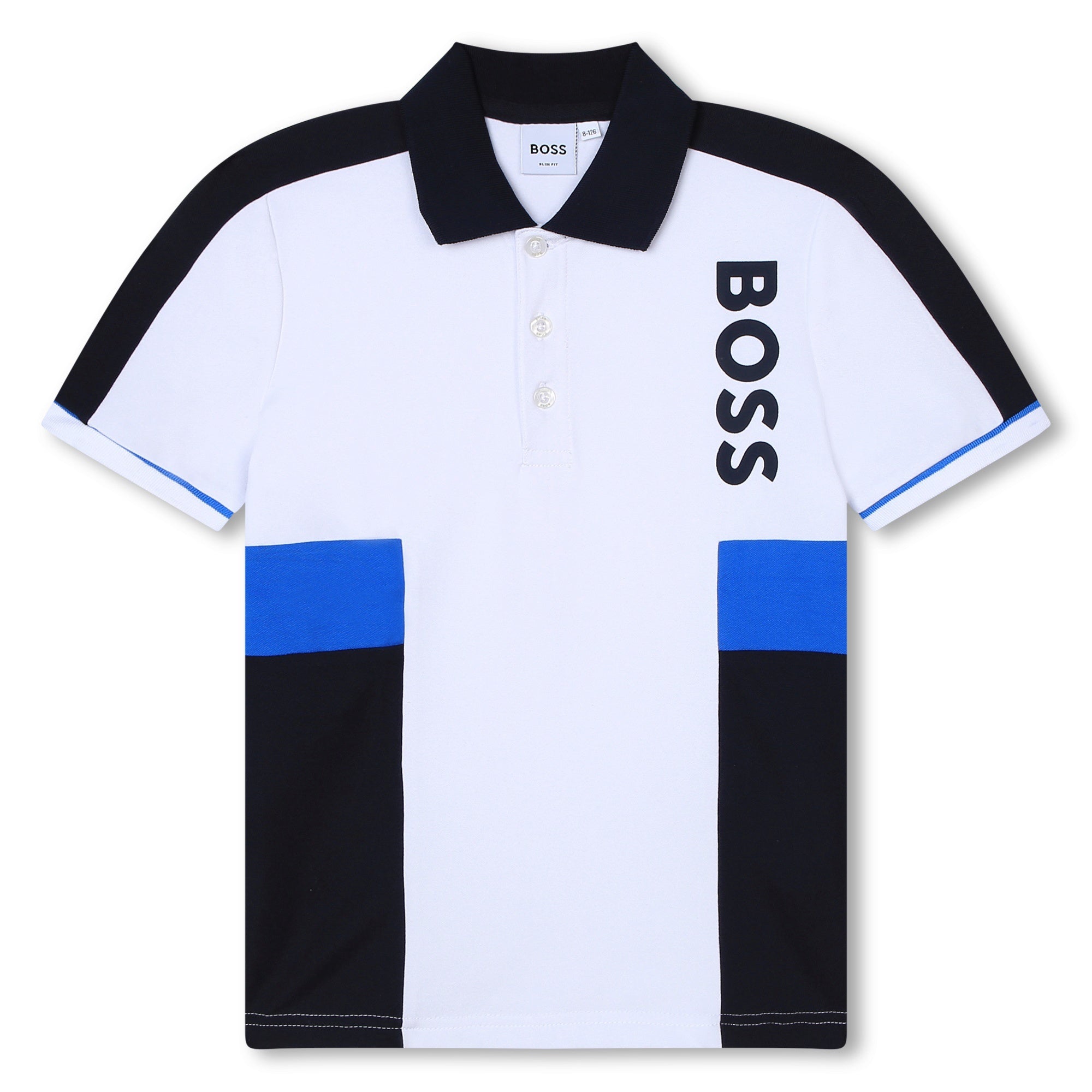 White Blue Polo Shirt kids atelier
