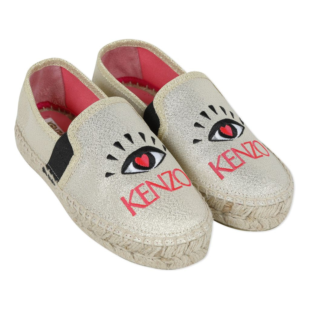 kenzo-kq81118-74-Gold Flat Shoes