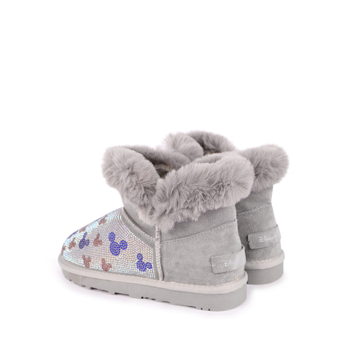 Grey Microstud Mickey Winter Boots