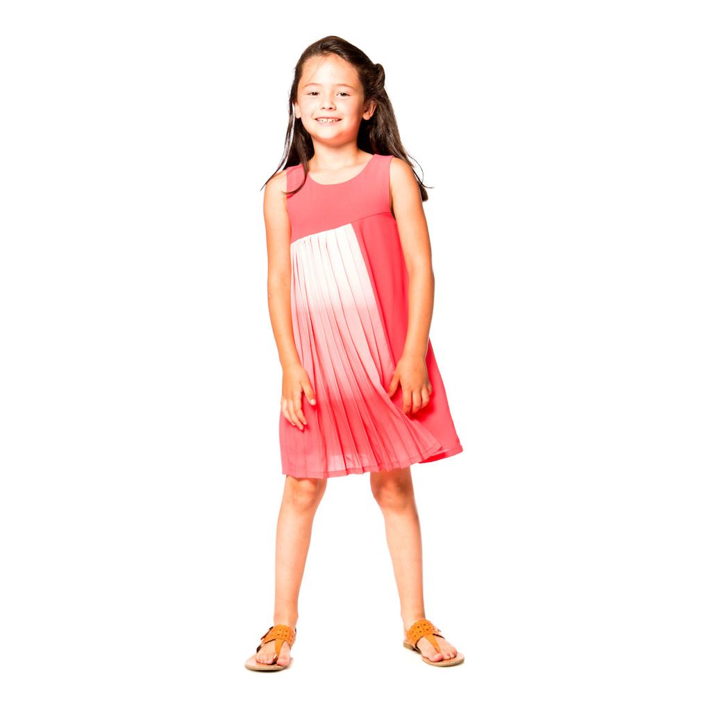 Deux Par Deux Teaberry Asymmetrical Pleated Dress-Dresses-Deux Par Deux-kids atelier