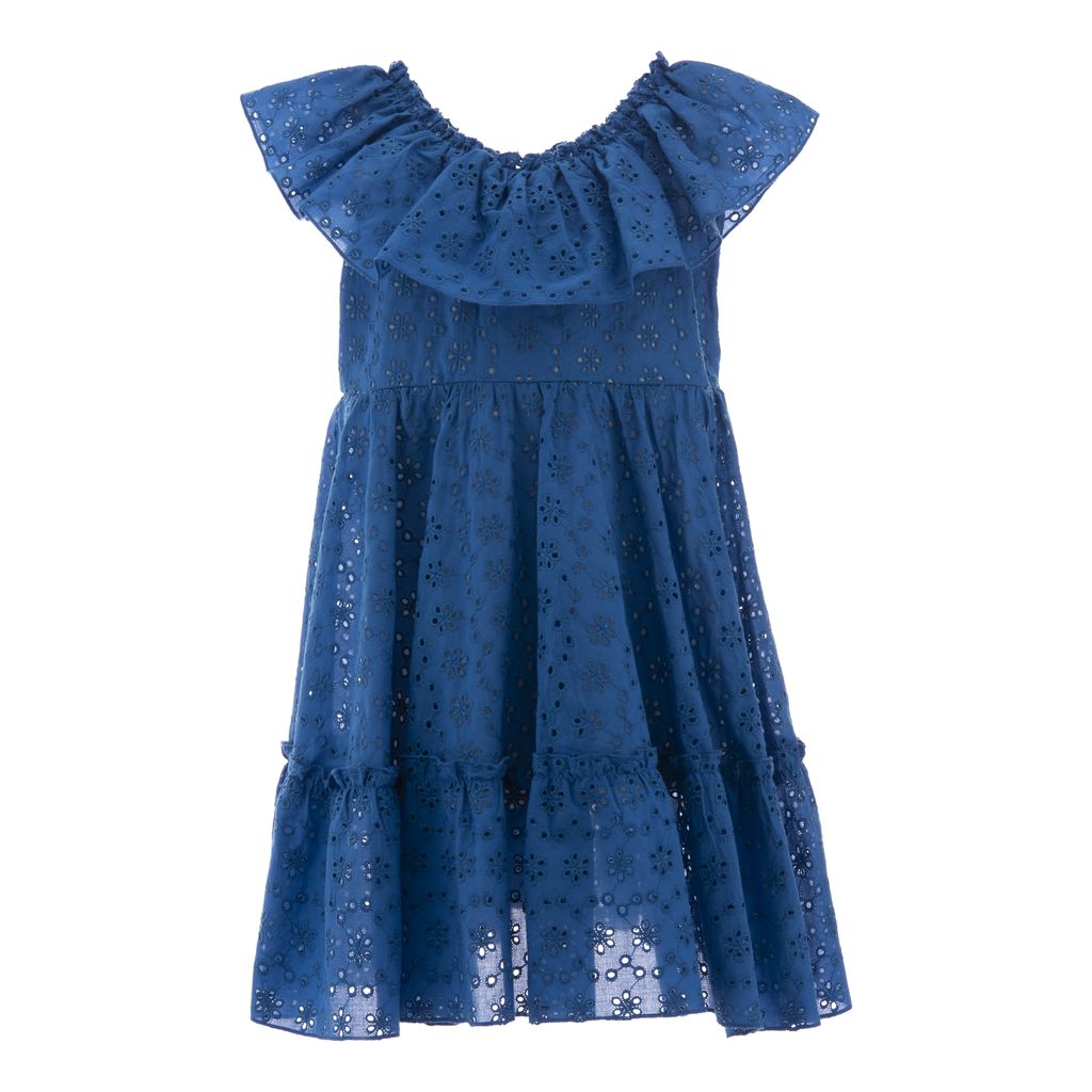 Girls clearance eyelet dress