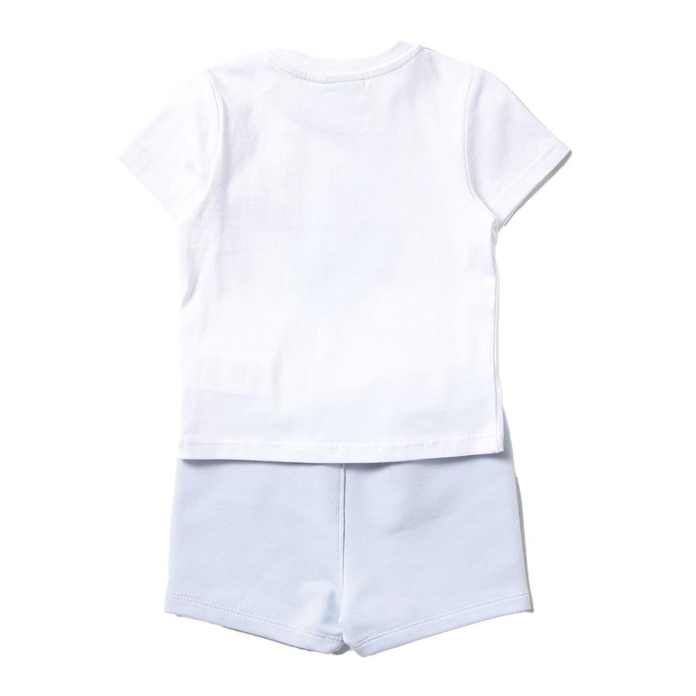 boss-White & Blue Shorts & T-Shirt Set-j98353-10b