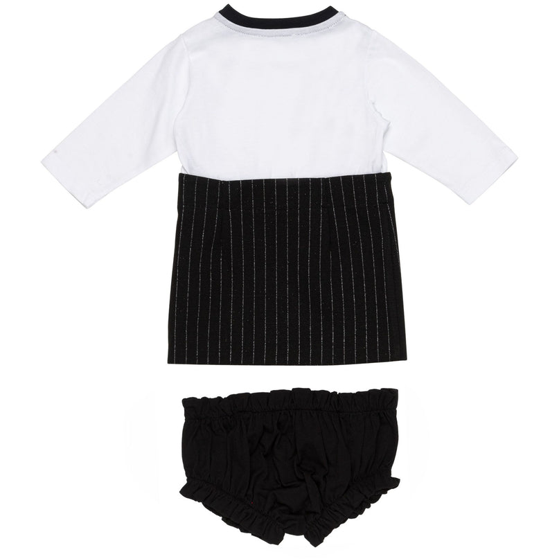 balmain-Black Logo Dress & Bloomers Set-bt1020-z1537-930bc