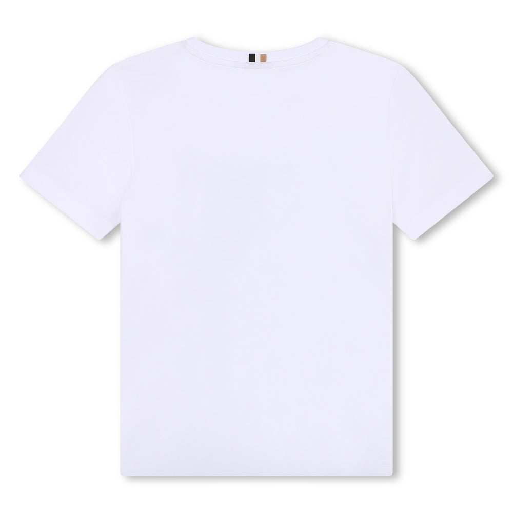 boss-j25o83-10p-White Logo T-Shirt
