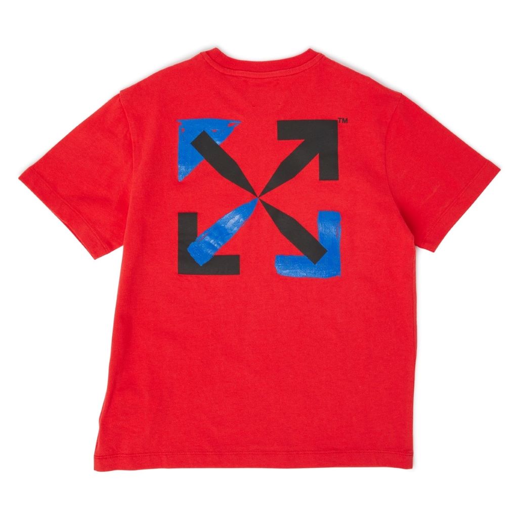 Off white red tee top