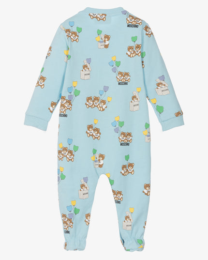 moschino-Sky Blue Teddy & Balloon Logo Babygrow-mut03m-lcb38-83439