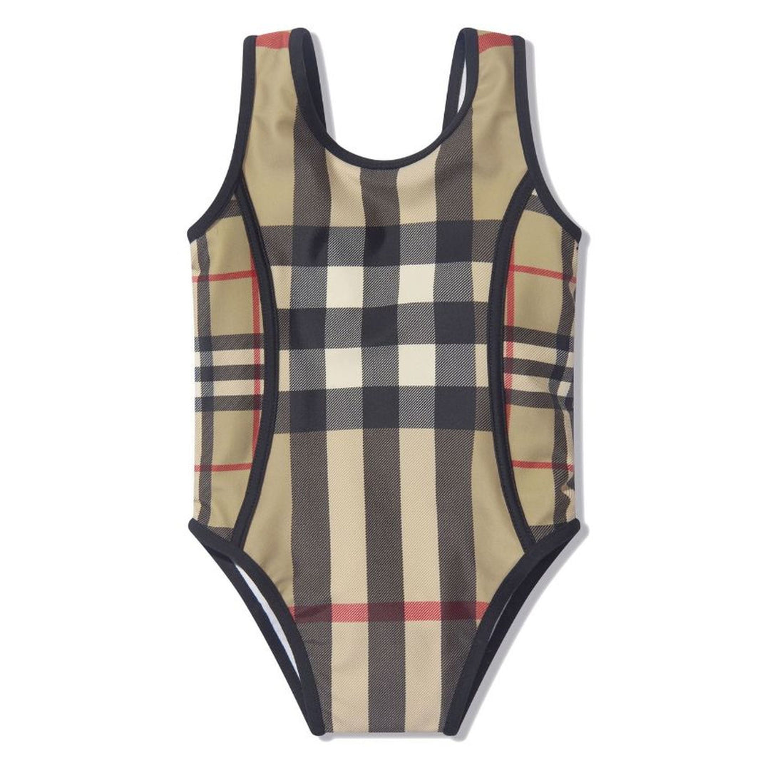 burberry-8061960-Beige Check Swimsuit-126589-a7028