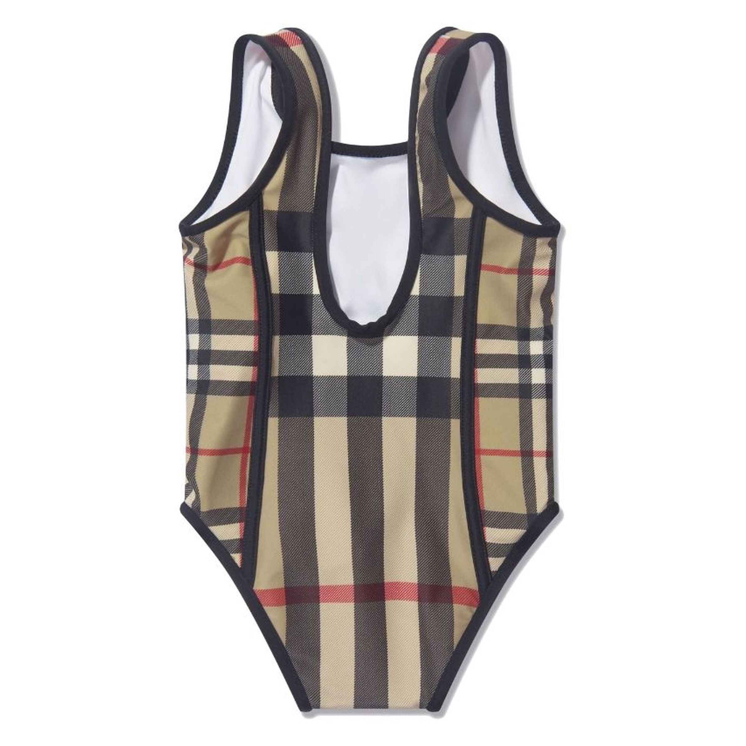 Burberry Kids Beige Check Swimsuit Size 18M Shop Bazaar
