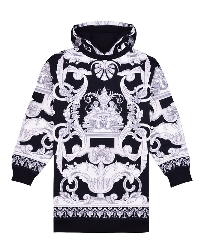 versace-White & Black Hooded Dress-1002448-1a04694-5b040