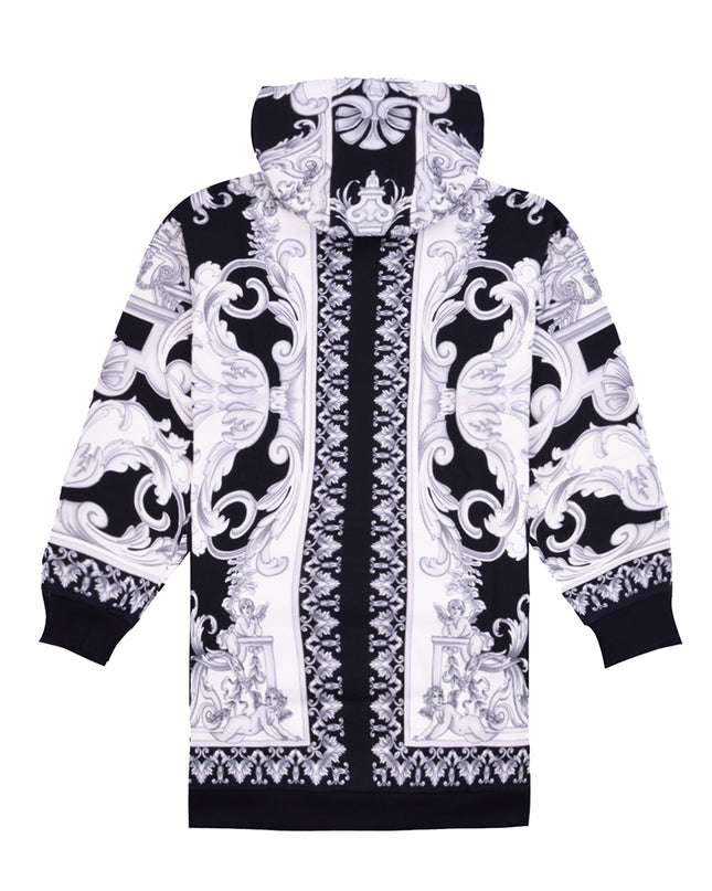 versace-White & Black Hooded Dress-1002448-1a04694-5b040