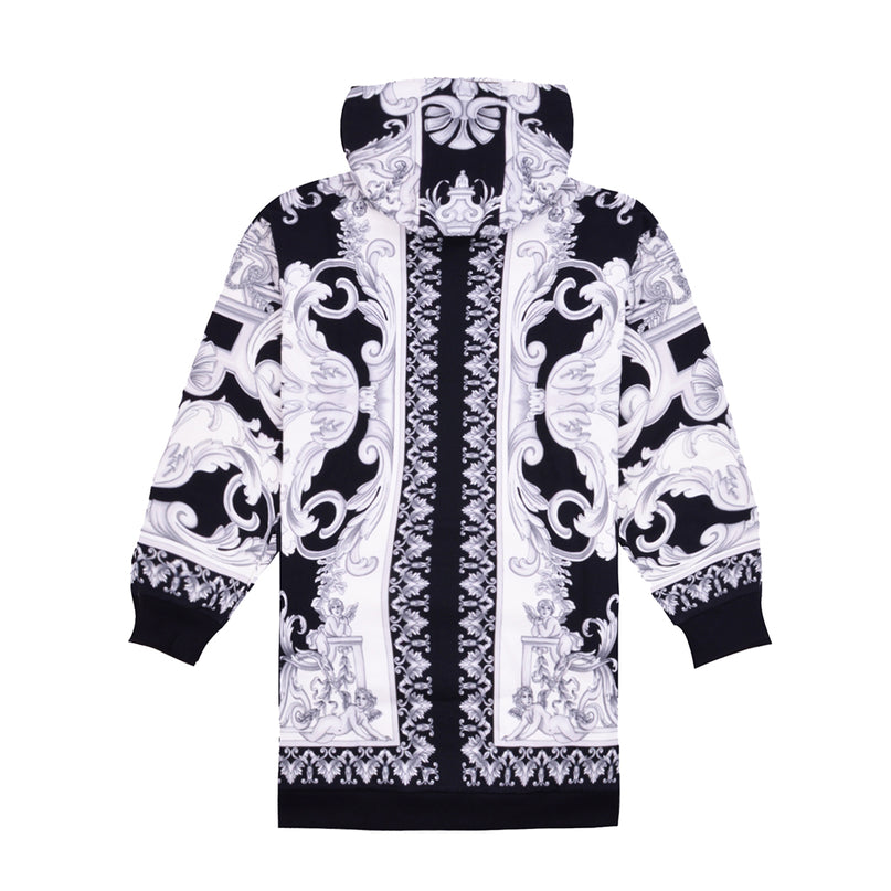 versace-White & Black Hooded Dress-1002448-1a04694-5b040