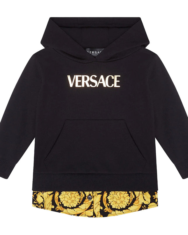 versace-Black Logo Hoodie-1002635-1a04772-2b130