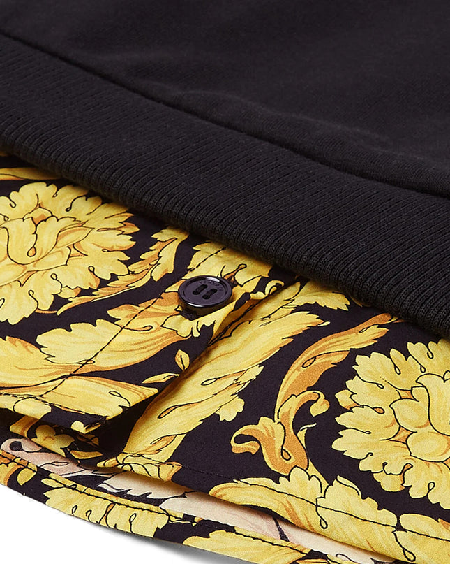 versace-Black Logo Hoodie-1002635-1a04772-2b130