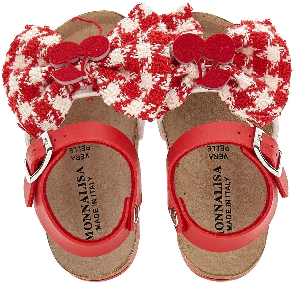 monnalisa-Red & White Sandals-8ca009-1700-0043