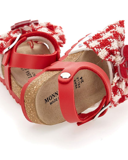 monnalisa-Red & White Sandals-8ca009-1700-0043