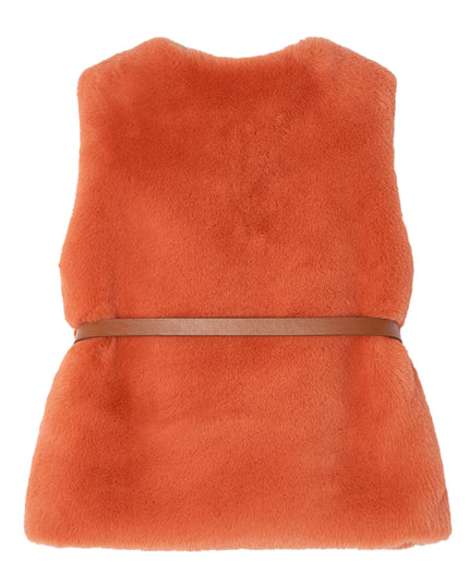 Orange Faux Fur Vest