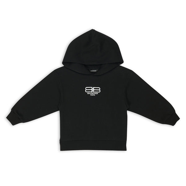 24AW new/BALENCIAGA プリントコットンパーカー Hoodie Black 24AW】BALENCIAGA Boxing Lined ロゴ コットン フーディ