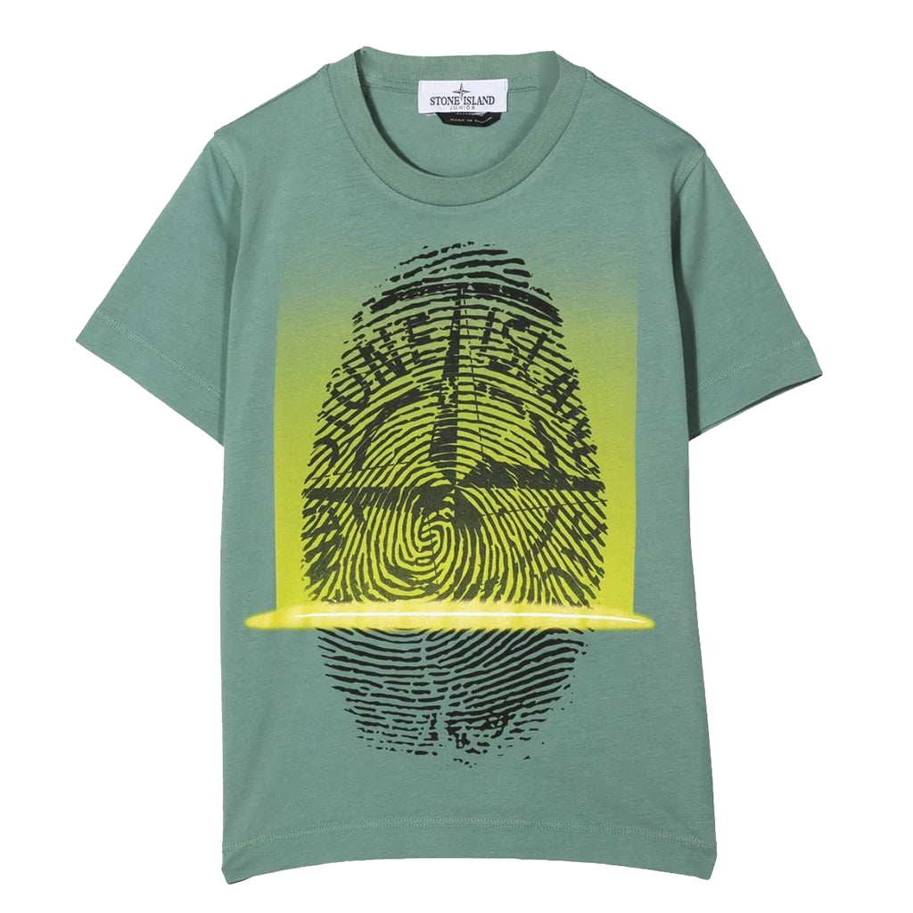 stone-island-Green Finger Print T-Shirt-771621053-v0055