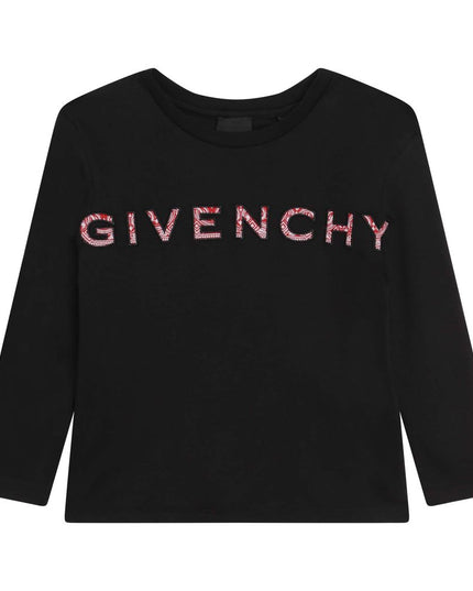 givenchy-h15279-09b-Black Logo T-Shirt