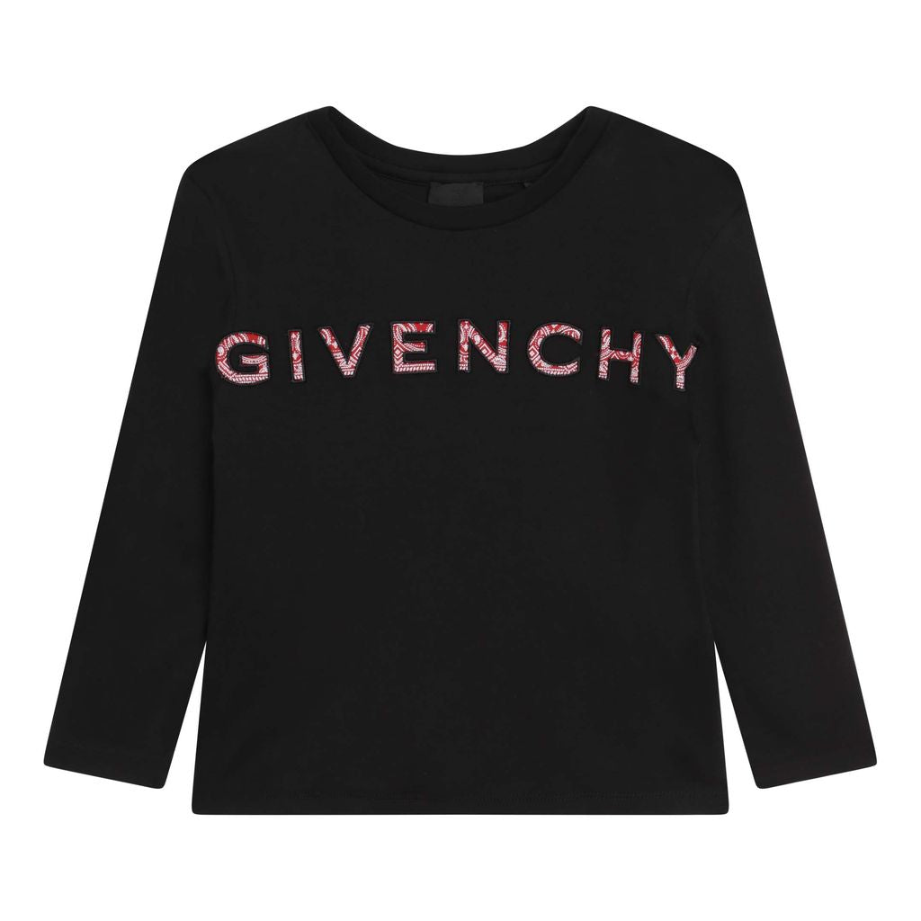 givenchy-h15279-09b-Black Logo T-Shirt